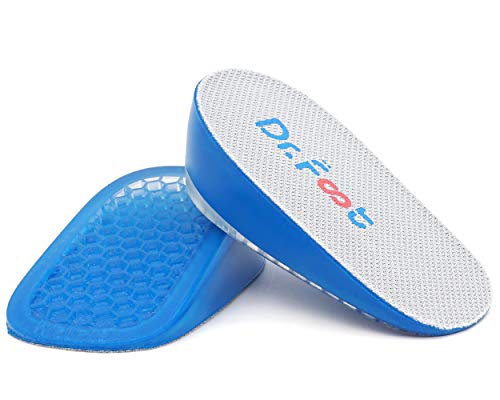 Product Cover Dr. Foot's Height Increase Inserts, Gel Heel Lift Insoles, Shoe Lifts Insoles for Leg Length Discrepancies (1.4