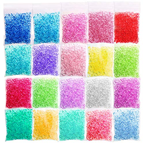 Product Cover CandyHome 20 Pack Fishbowl Beads 11.2 Ounces Slime Beads for Homemade Slime, Clear Vase Slime Supplies Arts DIY Crafts, Party or Wedding Decoration 20 Colors