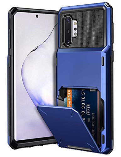 Product Cover Vofolen Case for Galaxy Note 10+ 10 Plus Case Wallet 4-Slot Pocket ID Card Holder Scratch Resistant Dual Layer Protective Bumper Rubber Armor Hard Shell Cover for Samsung Galaxy Note 10 Plus Navy