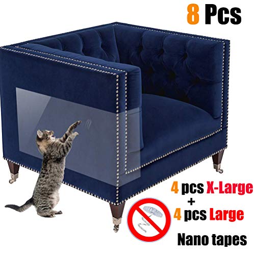Product Cover BINGPET Anti Cat Scratch Deterrent Tapes 8 Pcs, Furniture Protectors from Cats, Cat Training Tapes Stop Pets from Scratching Couch, 4 Pack X-Large (17