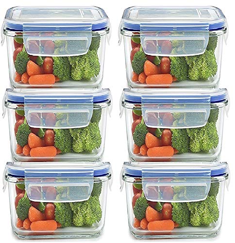 Product Cover Weltime Airtight Food Storage Containers Plastic Kitchen Storage Jars and Container Set, Kitchen Storage Container, Jar Set for Kitchen, Kitchen Storage Jars, Fridge Storage Containers 6pc (400ML)