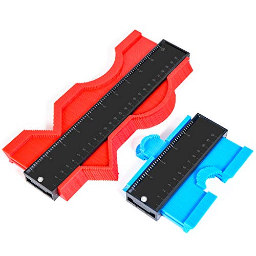 Product Cover Plastic Contour Gauge, Profile Contour Duplications Gauge, Plastic Woodworking Shape Contour Gauge Duplicator For Perfect Fit and Easy Cutting（10-Inch and 5-Inch）