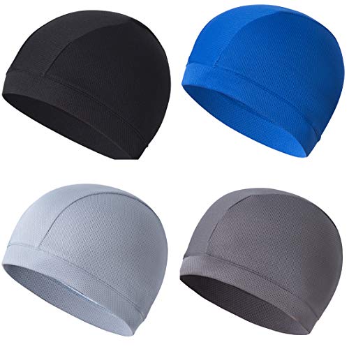 Product Cover QCQHDU Men Skull Caps Helmet Liner Winter Sports Cycling Cooling Cap Beanie Sweat Wicking Under Hard Hats