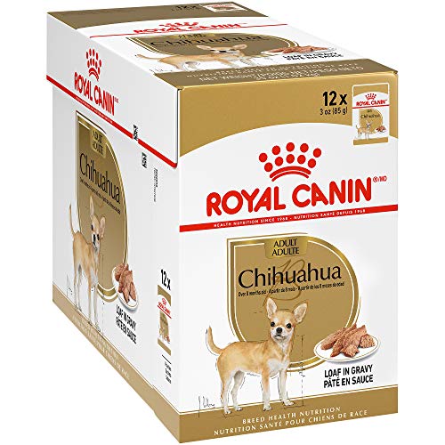 Product Cover Royal Canin Breed Health Nutrition Chihuahua Loaf in Gravy Pouch Dog Food, 3 oz Pouch (Pack of 12)