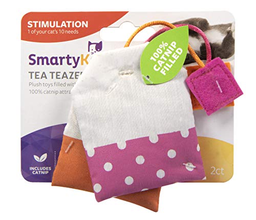 Product Cover SmartyKat Tea Teazers Set of 2 100% Catnip Filled Cat Toys, Pink/Orange