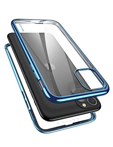 Product Cover SUPCASE [Unicorn Beetle Electro Series] Designed for Apple iPhone 11 Pro 2019 5.8 inch Case, Metallic Electroplated Edges, Slim Full-Body Protective Case with Built-in Screen Protector (Blue)