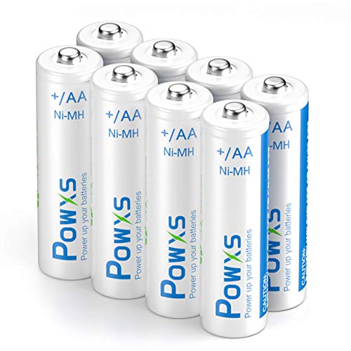 Product Cover POWXS 1.2 Volt AA Batteries Rechargeable 2000mAh Double A Batteries Long-Lasting Ni-MH AA Rechargeable Batteries Suit for Household - 8 Pack