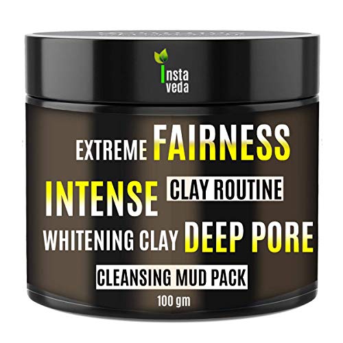 Product Cover Insta Veda 100% Pure Indian Healing Clay | Deep Pore Cleansing Natural Bentonite Clay Powder | Skin Lightening and Fairness Pack - 100 grams