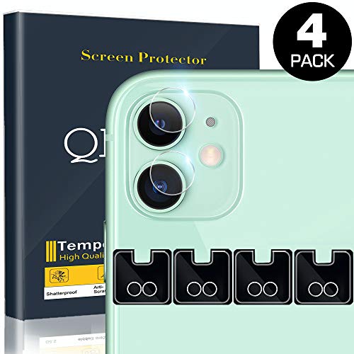Product Cover [4 Pack] QHOHQ Camera Lens Protector for iPhone 11(6.1