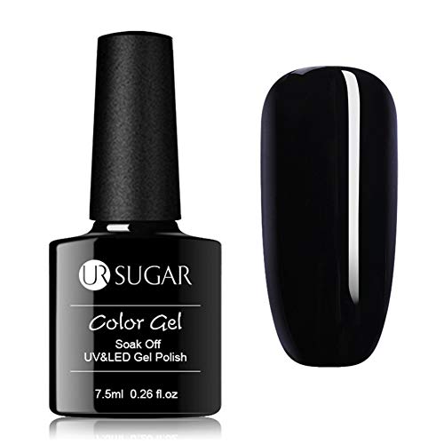 Product Cover UR SUGAR 7,5ml Black Color Gel Nail Polish Chameleon Black Base Color Coat for Cat Eye Gel Soak Off UV LED Cured