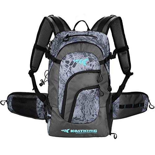 Product Cover KastKing Day Tripper Fishing Backpack Tackle Bags, Fishing Gear Bag, Large Waterproof Fishing Tackle Storage Bags, Silver Mist, Extra-Large(21.25x13.4x9.25 Inches, Without Box)