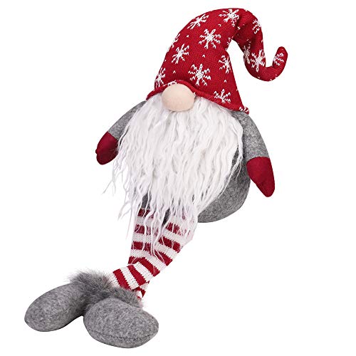 Product Cover Handmade Gnomes Home Decor Christmas, Plush Doll Collectible Figurine White Beard Santa Swedish Gifts Holiday Decorations 18 inch