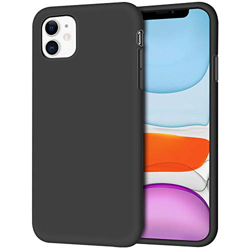 Product Cover iPhone 11 Case, Anuck Non-Slip Silicone Gel Rubber Bumper Case with Soft Microfiber Lining Cushion Hard Shell Shockproof Full-Body Protective Case Cover for Apple iPhone 11 6.1