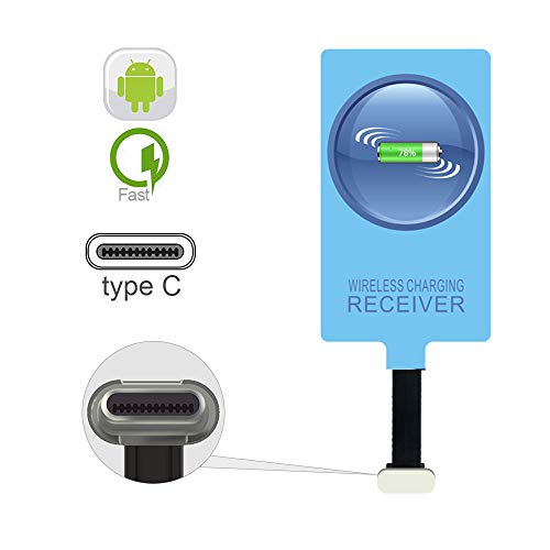 Product Cover IVY QI Wireless Charging Receiver Adapter with Fast&Smart Microchip Technology for Samsung Galaxy A20/A30s/A40/A50s/A60/A70/A80/A90 5G/M20/M30s/M40/Moto Z4 G7 One/LG Q70 Stylo5 Micro USB Type-C