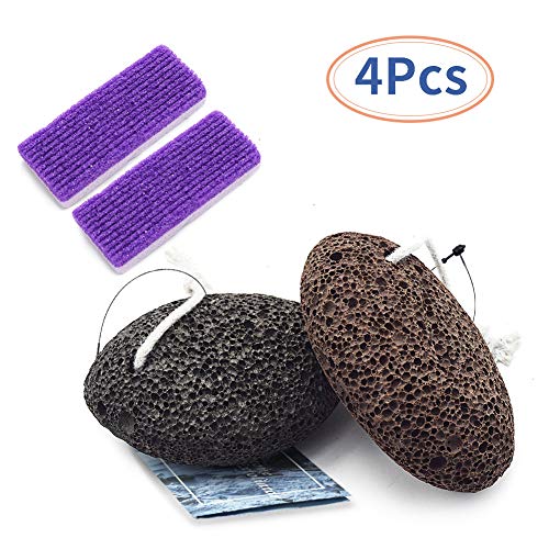 Product Cover TOUGS Pumice Stone for Feet, Hard Skin Callus Remover and Scrubber, Callus Remover Foot Scrubber Home Pedicure Exfoliation, 4 Pack