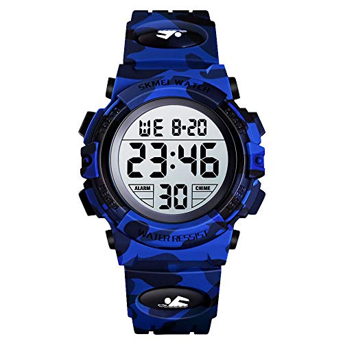 Product Cover SOKY Cool Toys for 6-10 Year Old Boys Girls, LED 50M Waterproof Digital Sport Watches for Teen Boys Kids Age 7-14 Christmas New Gifts for 5-9 Year Old Boys Stocking Fillers for Girls Blue SKUSOW1