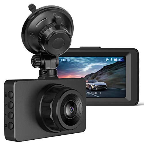 Product Cover Dash Cam 1080P Full HD in Car Dash Cam DVR Car Dashboard Camera WDR Dashcam for Cars Video Recorder, 3 Inch IPS Screen, 170°Wide Angle, Loop Recording, G-Sensor, Motion Detection, Parking Monitor