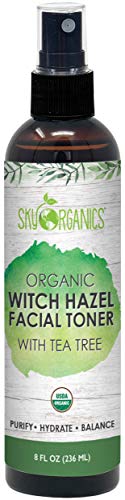 Product Cover Organic Tea Tree Witch Hazel Toner (8 oz) Purifying Tea Tree Toner Witch Hazel Face Mist with Tea Tree Oil For Oily and Blemish Prone Skin Cruelty-Free and Vegan Facial Toner (Tea Tree)