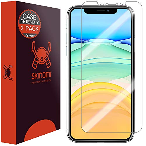Product Cover Skinomi Screen Protector Compatible with Apple iPhone 11 Pro Max (6.5 inch)(2-Pack)(Case Compatible) Clear TechSkin TPU Anti-Bubble HD Film