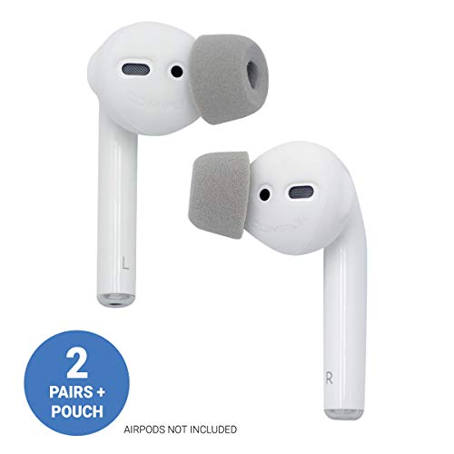 Product Cover SoftCONNECT Tips by Comply - Soft Foam Tips for AirPods - Compatible with Apple AirPods (1 & 2), Apple Earpods and Most Generic Models of Comparable Size