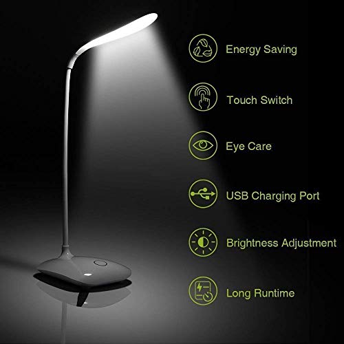 Product Cover INSIDE COLLECTIONTM Rechargeable LED Touch On/Off Switch Desk Lamp Children Eye Protection Student Reading Led Table Lamps USB Charging Touch Dimmer