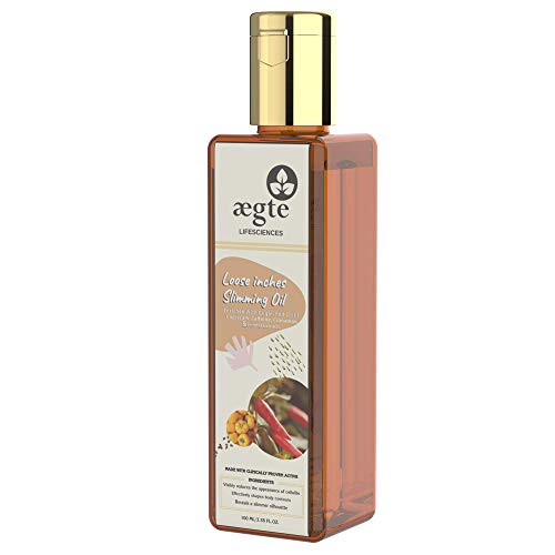 Product Cover Aegte Loose Inches Anti Cellulite & Skin Toning Slimming Oil for Stomach, Hips & Thigh - 100ml