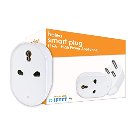 Product Cover Helea 16A Wi-Fi Smart Plug (Type M), for High Power Appliances (AC, Geyser, Motor, etc.), Energy Monitoring, Compatible with Alexa & Google Assistant
