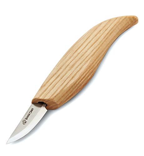 Product Cover BeaverCraft Cutting Knife ВСC3 Whittling Knife for Fine Chip Carving Wood and General Purpose Wood Carving Knife Bench Detail Carving Knife Carbon Steel and Whittling (Mini-Sloyd Knife C3)