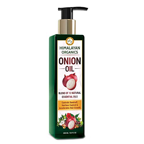 Product Cover Himalayan Organics Onion Hair Oil - Controls Hair Fall - Promotes Hair Growth - No Mineral Oils & Silicones - 250ml