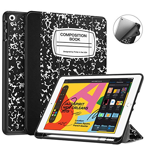Product Cover Fintie SlimShell Case for New iPad 7th Generation 10.2 Inch 2019 w/Built-in Pencil Holder - Lightweight Smart Stand Soft TPU Back Cover, Auto Wake/Sleep for iPad 10.2