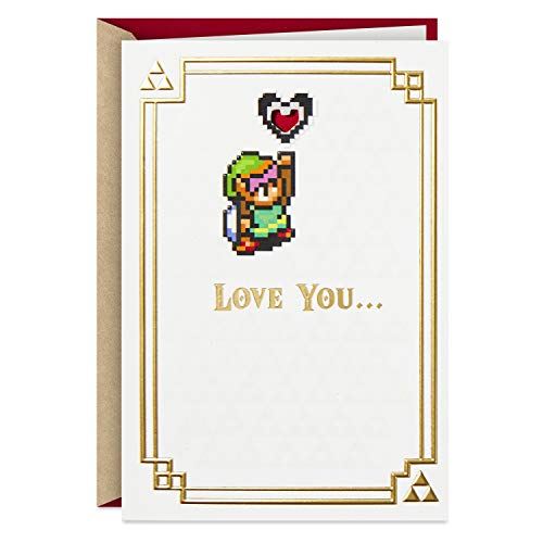 Product Cover Hallmark Legend of Zelda Valentines Day Card, Anniversary Card, Love Card (Every Piece of My Heart)