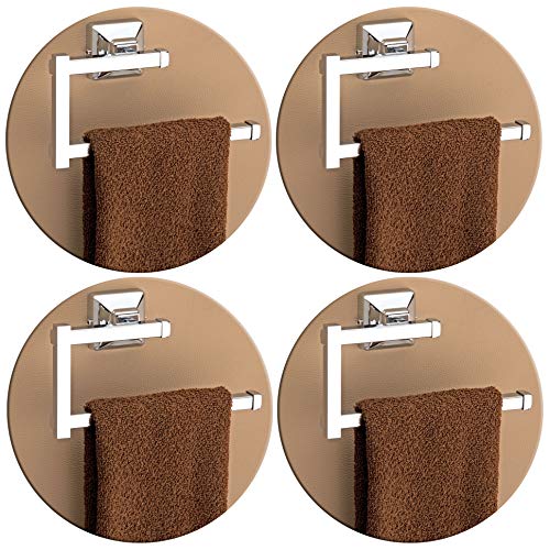 Product Cover Plantex Crosslink Stainless Steel 304 Grade Squaro Napkin Ring/Towel Ring/Napkin Holder/Towel Hanger/Bathroom Accessories(Chrome) - Pack of 4