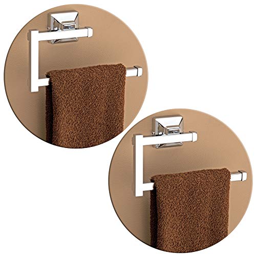 Product Cover Plantex Crosslink Stainless Steel 304 Grade Squaro Napkin Ring/Towel Ring/Napkin Holder/Towel Hanger/Bathroom Accessories(Chrome) - Pack of 2