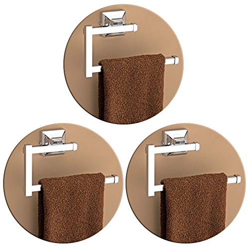 Product Cover Plantex Crosslink Stainless Steel 304 Grade Squaro Napkin Ring/Towel Ring/Napkin Holder/Towel Hanger/Bathroom Accessories(Chrome) - Pack of 3