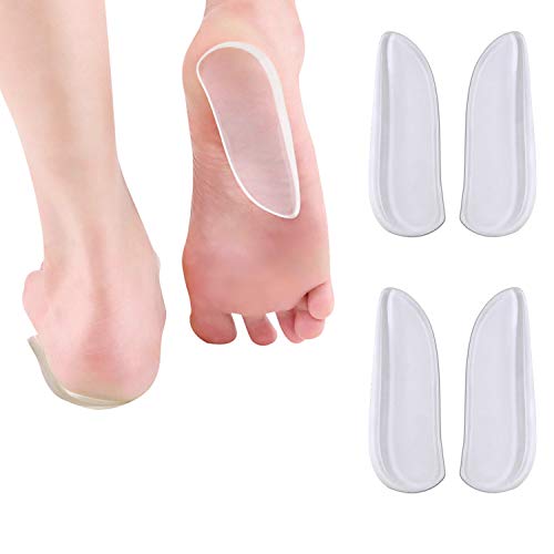 Product Cover 2 Pairs Medial & Lateral Heel Wedge Silicone Insoles - Corrective Adhesive Shoe Inserts for Foot Alignment, Knock Knee Pain, Bow Legs, Osteoarthritis for Men and Women