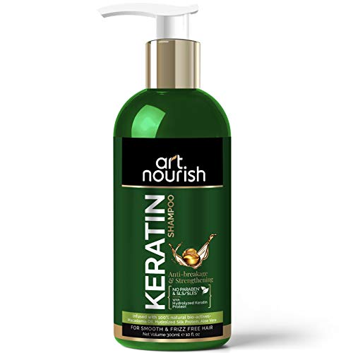 Product Cover ArtNourish Keratin Hair Anti-breakage and Strengthening Shampoo -No SLS/Sulphate, Paraben or Silicones (300ml)
