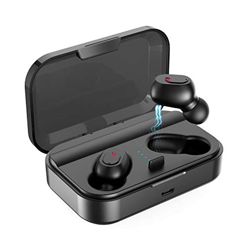 Product Cover Wireless Earbuds, Bluetooth 5.0 Headphones TWS Stereo Wireless Earphones Sweatproof Bluetooth Earbuds 90H Playtime in-Ear Headset Earphones with 2000mAh Charging Case Built-in Mic Deep Bass for Sports
