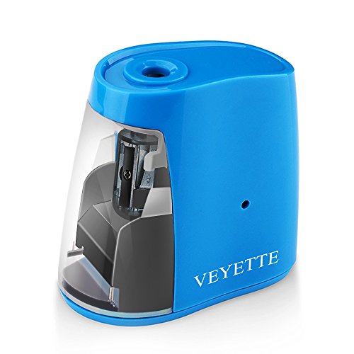 Product Cover Pencil Sharpener, VEYETTE Small Design Electric Sharpener for No.2 Pencils and Colored Pencils, USB Cord Included, Perfect for Classroom and Home Use, Blue