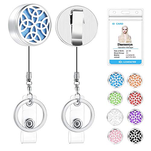 Product Cover SAM & LORI Retractable Badge Holder with Alligator Clip Essential Oil Diffuser Aromatherapy Badge Reel Clip Heavy Duty ID RN Badge Holder for Nurse Teacher (Celtic Knot)