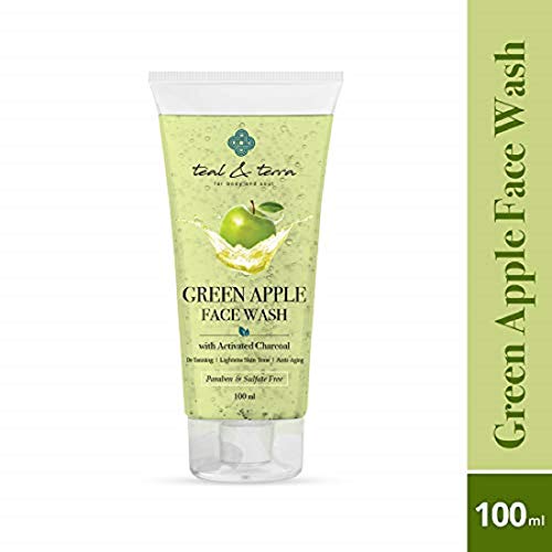 Product Cover Teal & Terra De-tanning Anti-Aging Green Apple Nourishing Face Wash with Activated Charcoal