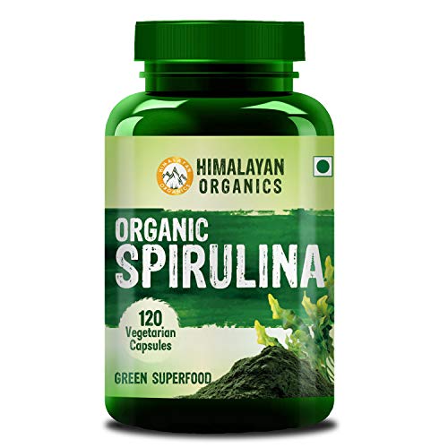 Product Cover Himalayan Organics Organic Spirulina - 2000mg Per Serving - Certified Organic - 120 Veg Capsules