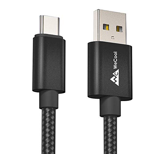 Product Cover WeCool Nylon Braided 3A Fast Charging Cable Type C and USB Cable for Data SYNC, Fast Charging for Smartphones (1 Meter, Black)