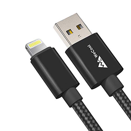 Product Cover WeCool Braided Charging Cable Compatible for-iPhone with Certified Lightning (1 Meter, Black)