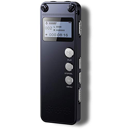 Product Cover Tschisen Digital Voice Recorder,Metal Body,Pocket Size,1536kbps HD Audio Dictaphone with Playback,Noise Reduction,Auto Activation,MP3,Rechargeable Battery for Meetings/Lectures/Interviews/Classes