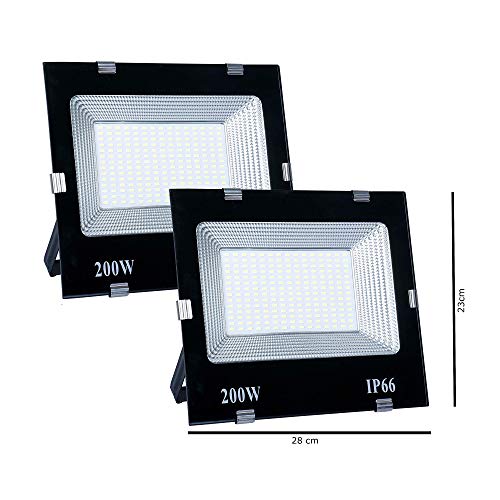 Product Cover UmiCom 200 Watt Ultra Thin Slim Ip66 LED Flood Outdoor Light Cool White Waterproof- 200W - Pack of 2