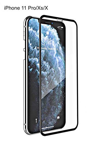Product Cover Aeidess iPhone 11 Pro/Xs/X Tempered Glass (Black)-Edge to Edge Full Screen Coverage Screen Protector Black