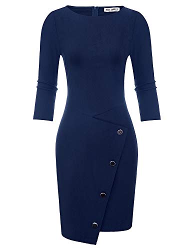 Product Cover GRACE KARIN Women 3/4 Sleeve Evening Cocktail Pencil Dress Size L,Navy Blue