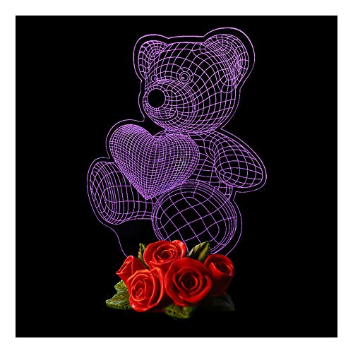 Product Cover Artsay Teddy Bear LED Light Love Gifts for Kids Baby Boys Girls Men Women Valentines Day Christmas Birthday, Color Changing