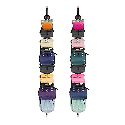 Product Cover IZUS Bag-Organizer-Rack-Holder Purse Hanger for Door - 20 Hooks for Handbags for Closet and Door 2Pcs (Rack for Handbags/2 pcs Hold 20 Bags)