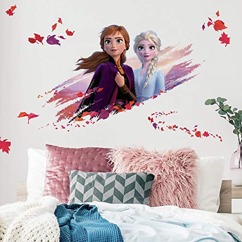 Product Cover RoomMates Disney Frozen 2 Elsa And Anna Giant Peel And Stick Wall Decals